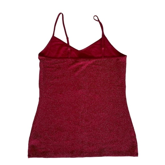 Express red metallic spaghetti strap tank top medium - Picture 6 of 8